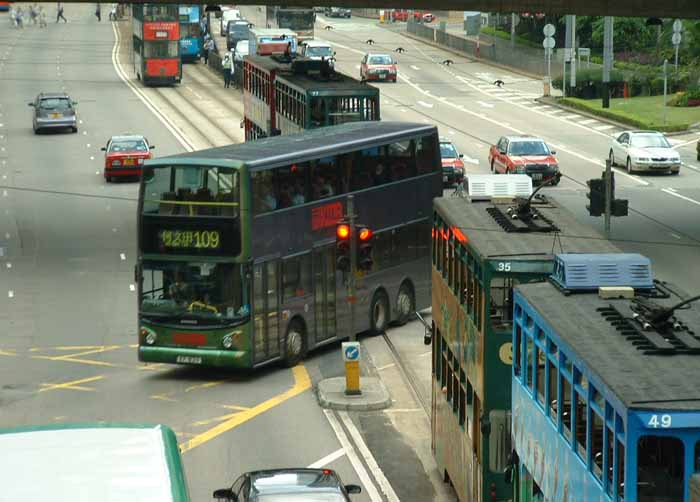 KMB Dennis Trident ALX500 ATS97 & Hong Kong trams 35 & 49